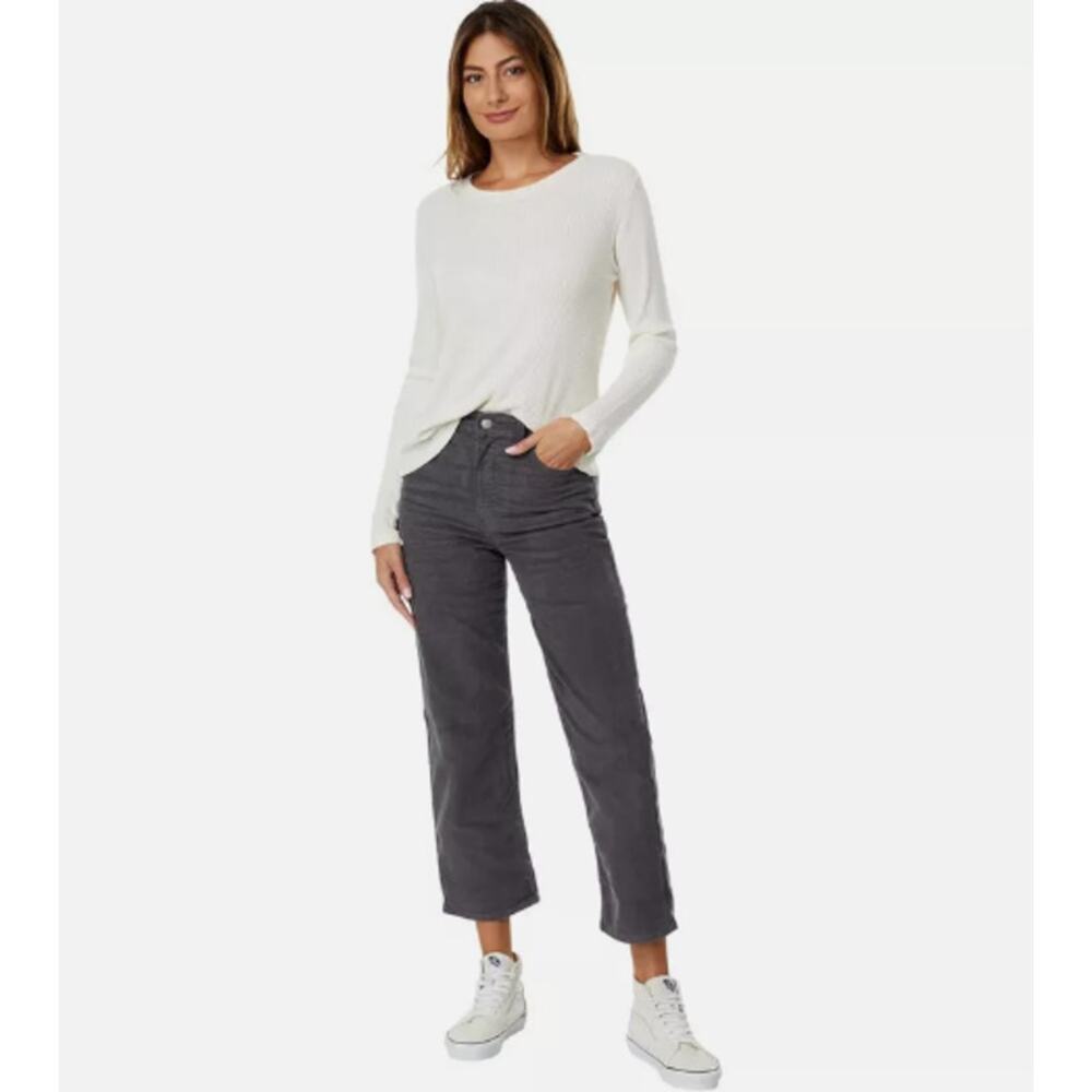 Levi's Ribcage Straight Ankle Corduroy Jeans 24X27 NWT Black Pearl